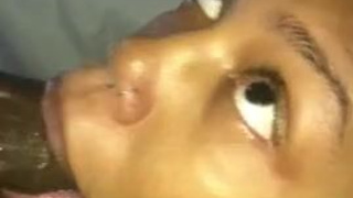 Teen Hardcore Gagging Ebony Couple Ebony Deepthroat Blowjob GIF