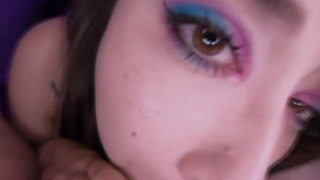 Spit Sloppy Gagged Blowjob Asian GIF