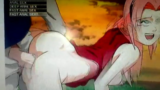 Naruto порно раком с красивой девушкой Сасуке