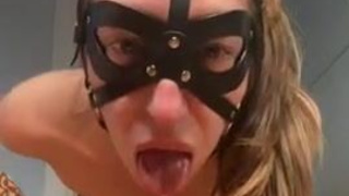 Saliva Dildo Deepthroat GIF