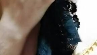 Public Panties Gagged Bathroom Amateur GIF