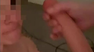 Swallowing Strap On Lesdom Deepthroat Big Dick GIF