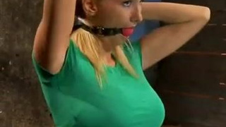 Fake Boobs Blake Rose Ball Gagged GIF