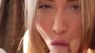 Oral NSFW Eye Contact Deepthroat Blowjob GIF
